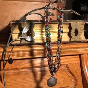 7 Strand beaded necklace